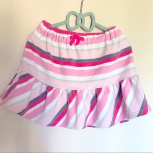 Pink White Grey Fleece Skirt